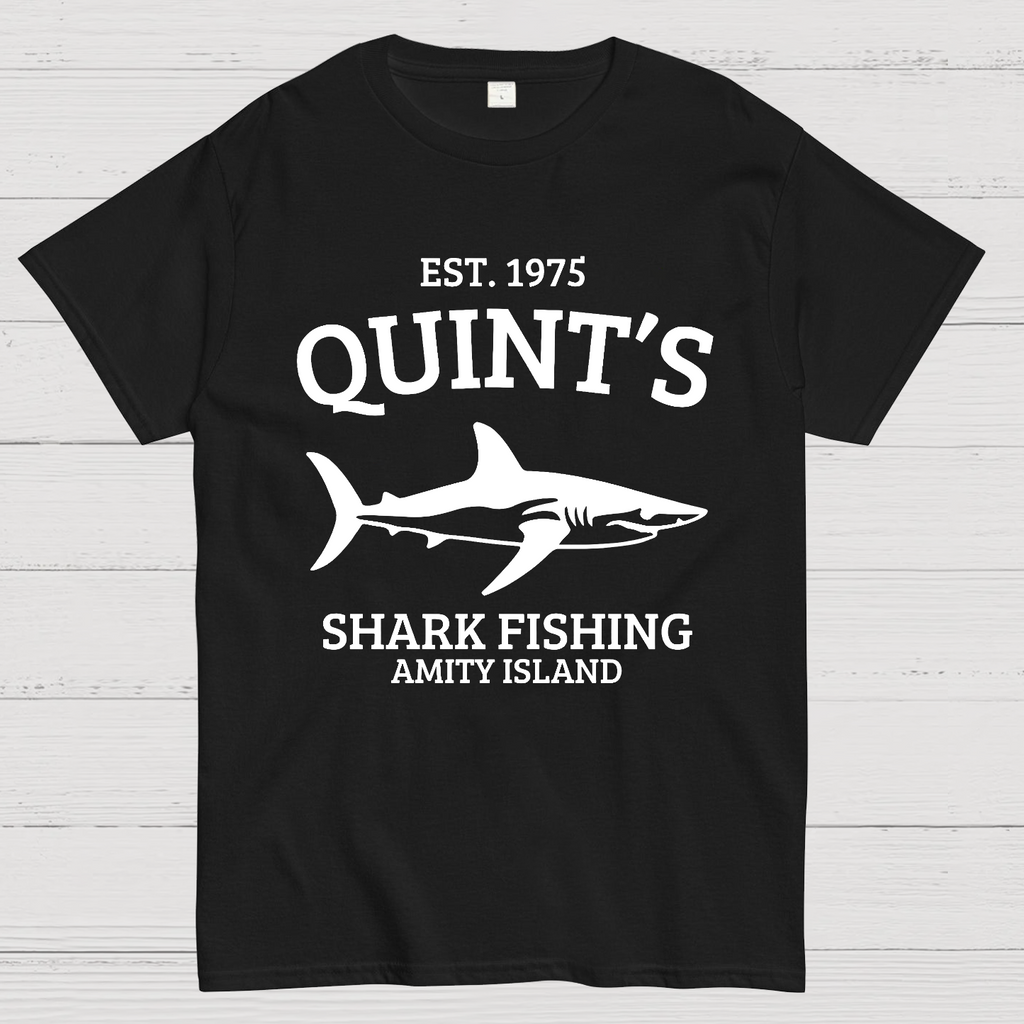 Quint's Shark Fishing Amity Island 1975 Jaws y T-Shirt