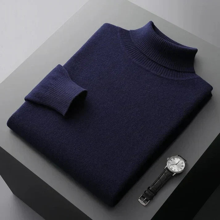 Soft Classic Men's Turtleneck Sweater - Cashmere, Warm Wear