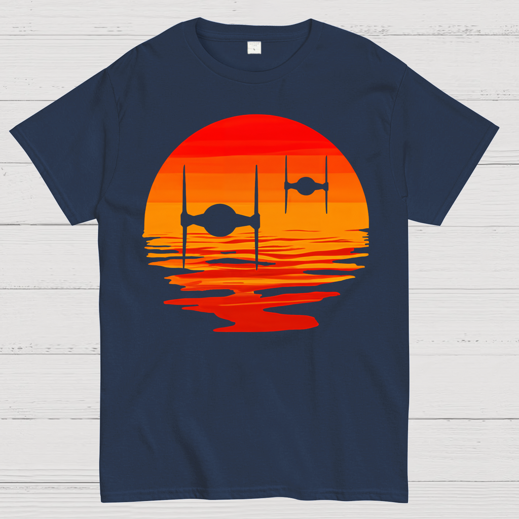 Tie Fighter Sunset  T-Shirt