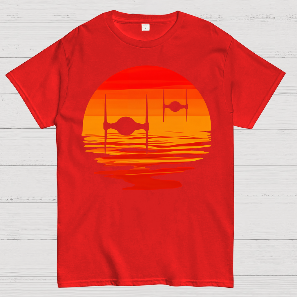 Tie Fighter Sunset  T-Shirt