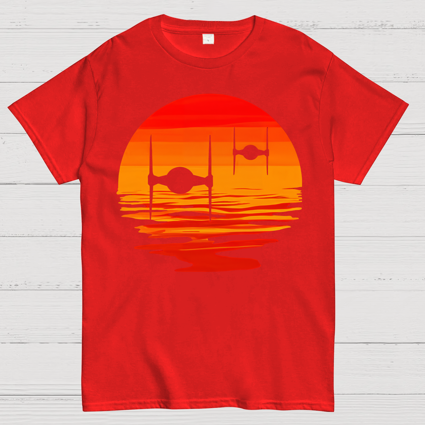 Tie Fighter Sunset  T-Shirt