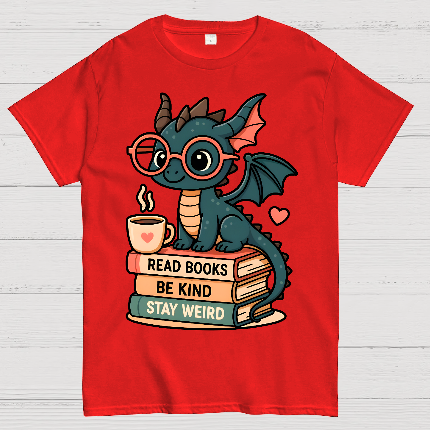 Dragons and Books - Kind and Weird  T-Shirt