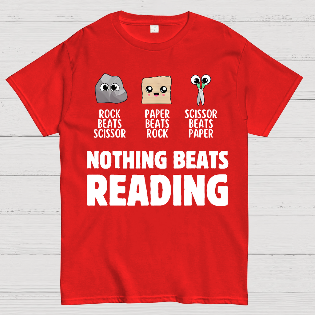 Nothing Beats Reading Librarian Book Bookworm  T-Shirt