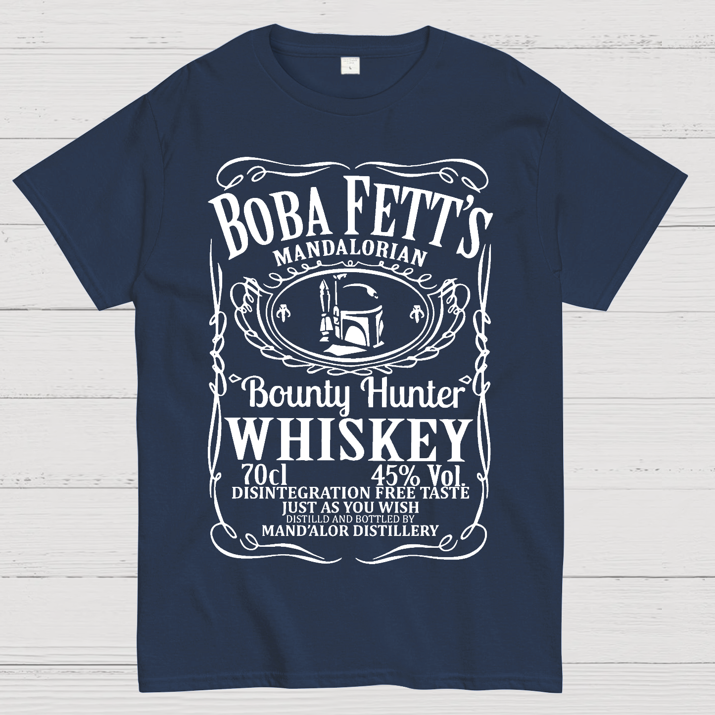 Mandalorian Bounty Hunter Whiskey  T-Shirt