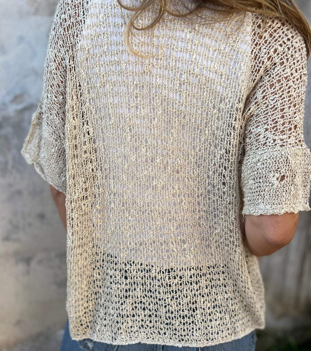 Lightweight Women's Cardigan Sweater, Airy Summer Layer for Casual Outings and Beach, Available in Multiple Sizes