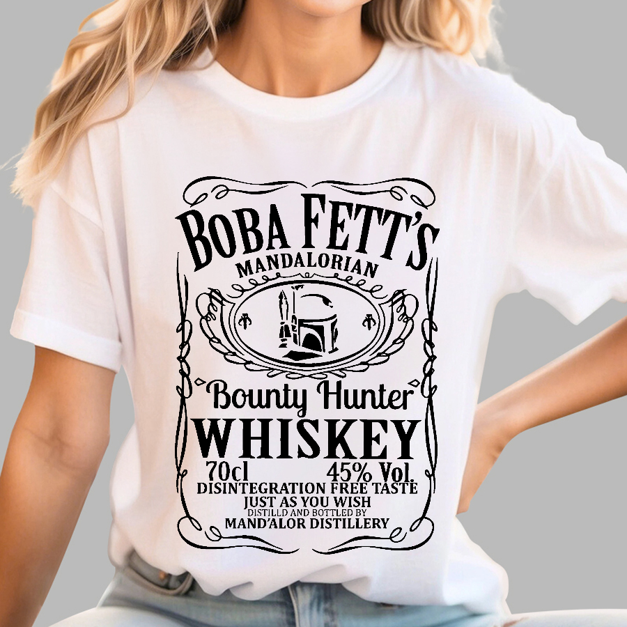 Mandalorian Bounty Hunter Whiskey  T-Shirt