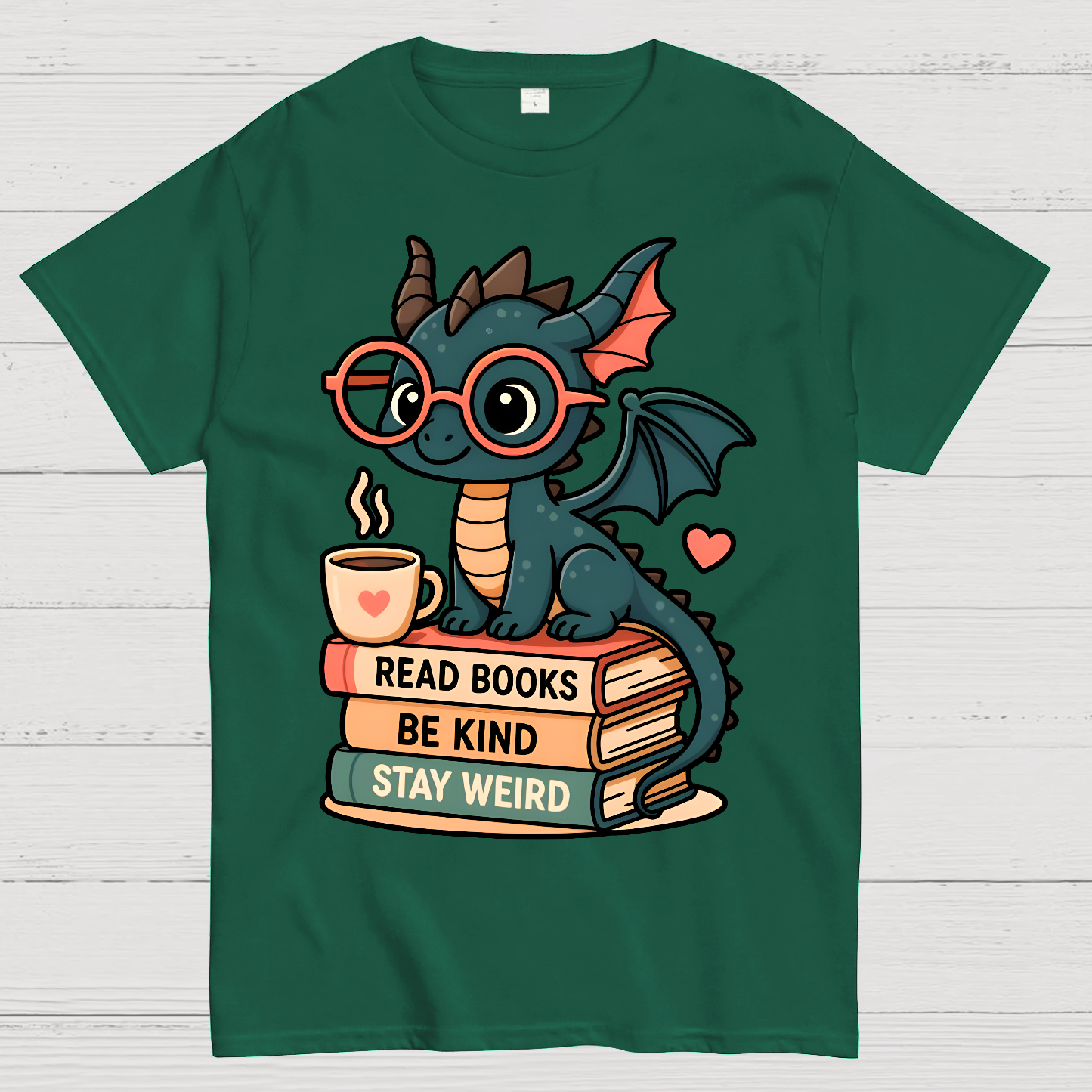 Dragons and Books - Kind and Weird  T-Shirt
