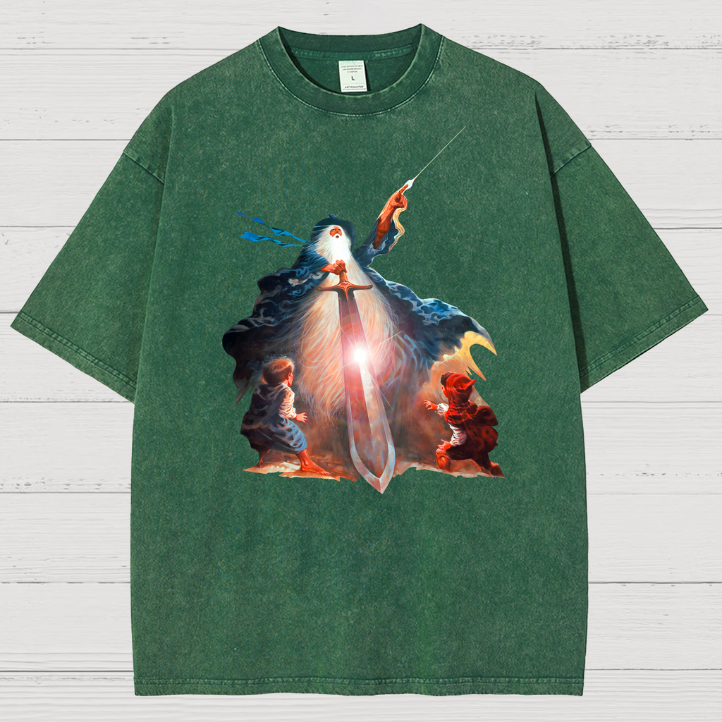 Retro Vintage Fantasy The Lord Of The Rings Unisex Vintage Distressed T-shirt