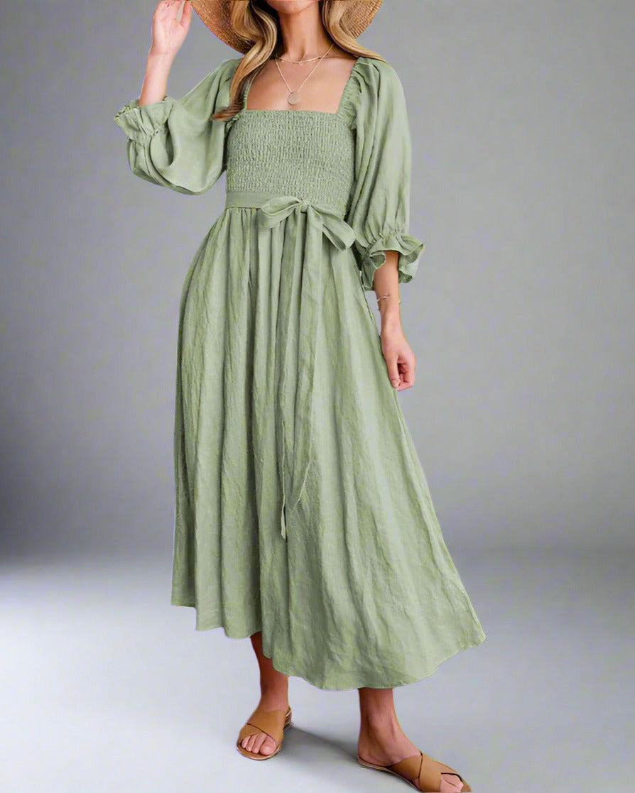 Airy Cotton Summer Dress for Women, Breathable and Versatile, Flattering Fit for Day or Night Wear