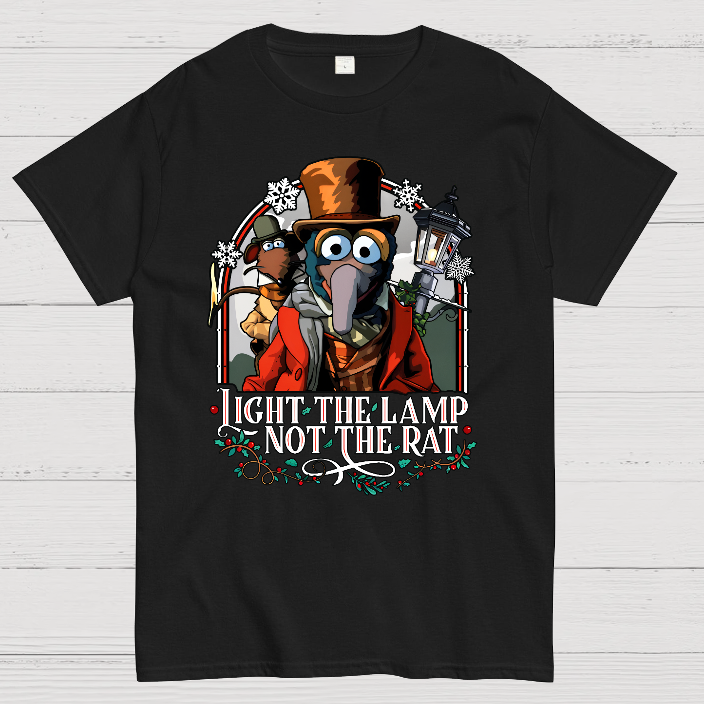 Muppet Christmas Carol - Light the Lamp Not the Rat Magnet  T-Shirt