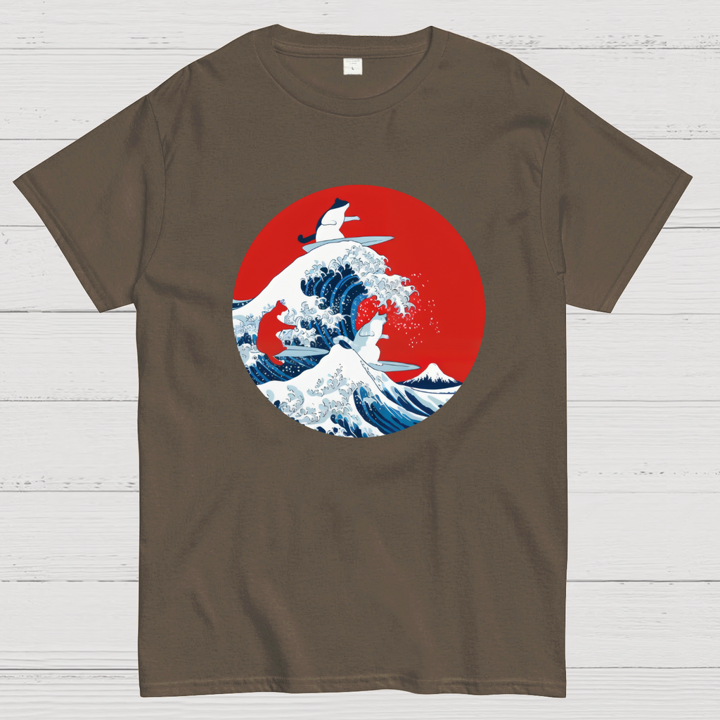 Surfing Cat Funny T-Shirt