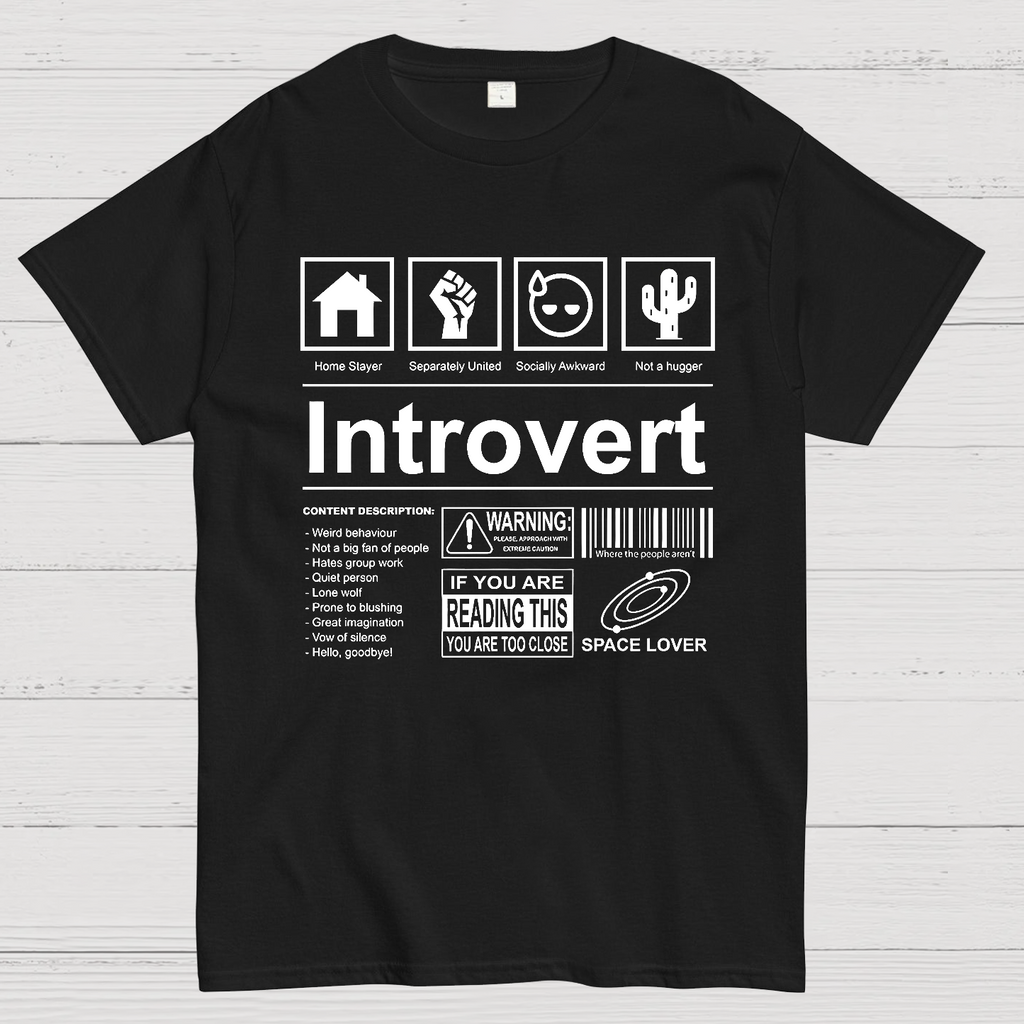 Introvert Label  T-Shirt