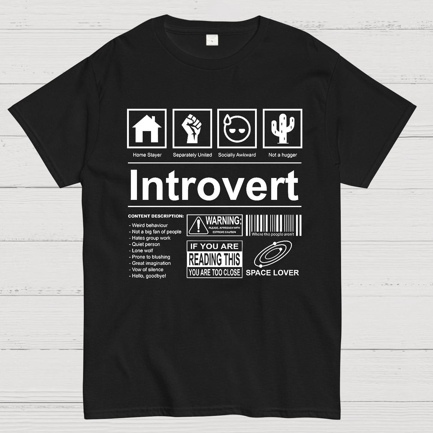 Introvert Label  T-Shirt