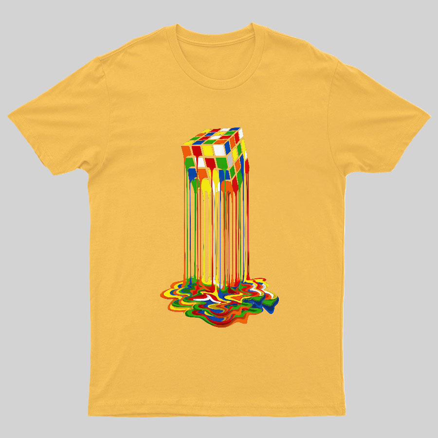 Rainbow Abstraction melted rubix cube y T-Shirt