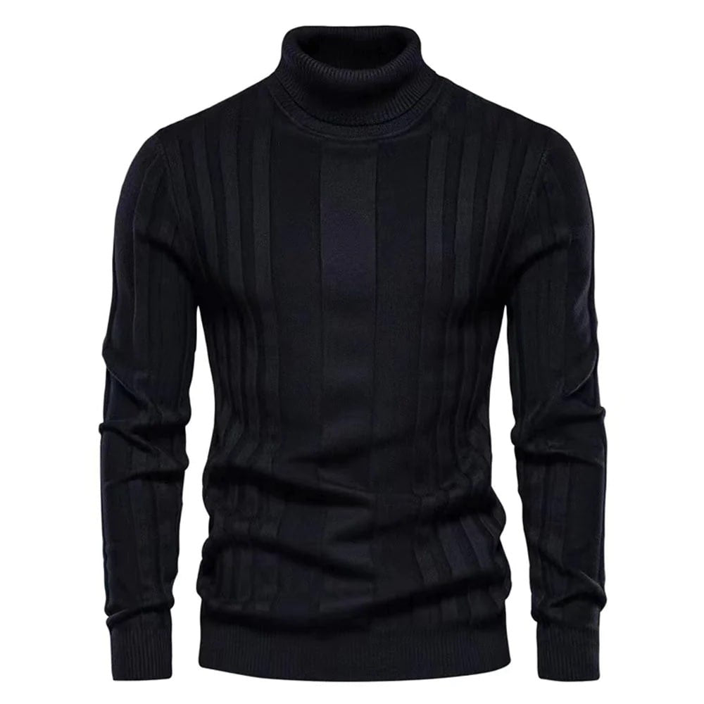 Fitted Men’s Turtleneck Sweater - Slim Knit For Winter