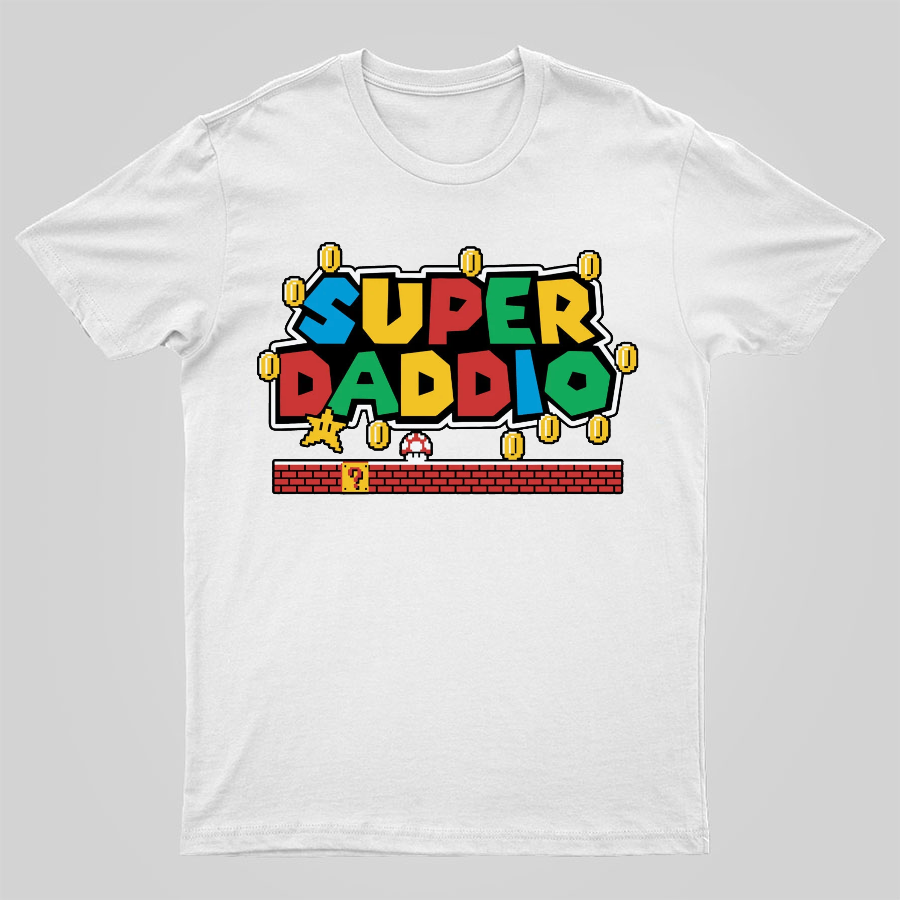 Father's Day Gift Father's Day SUPER DADDIO Gamer Dad y T-Shirt