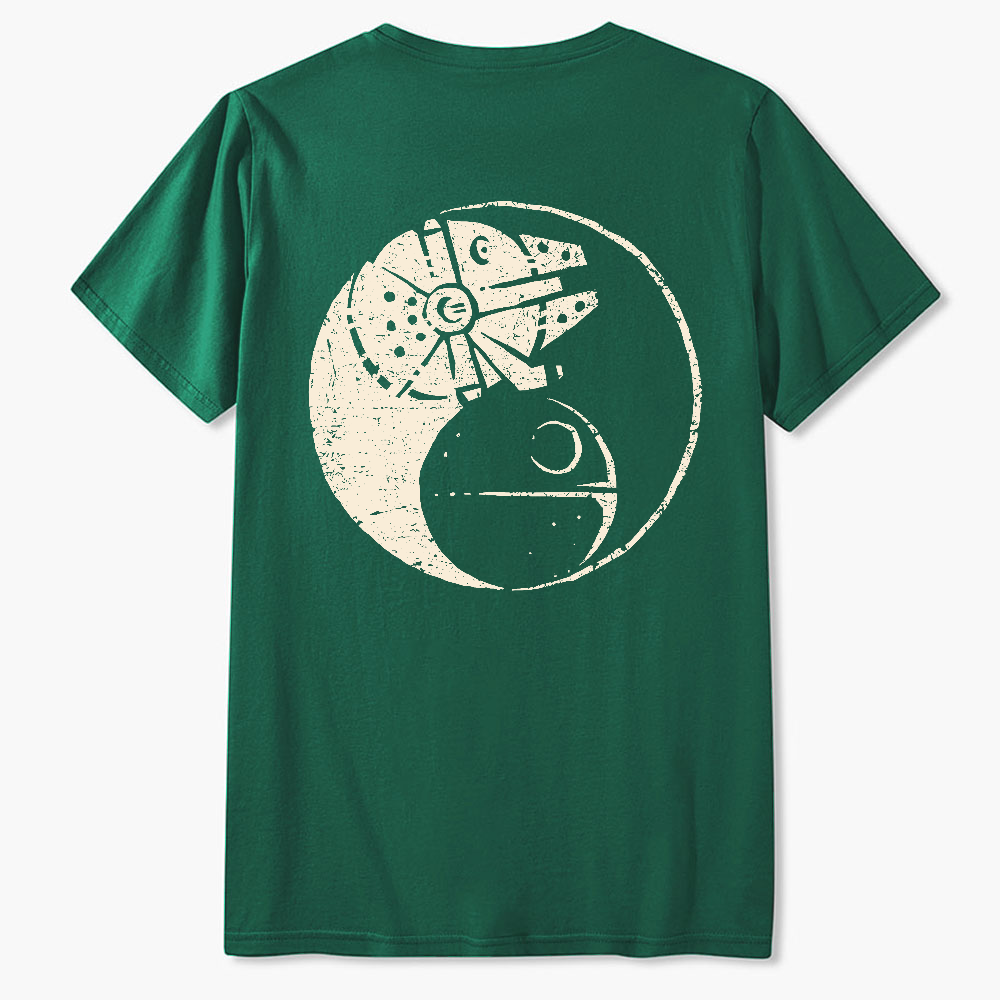 Balancing The Force Front And Back Printing  T-Shirt
