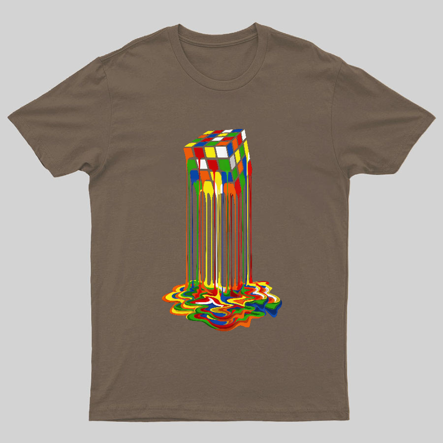 Rainbow Abstraction melted rubix cube y T-Shirt