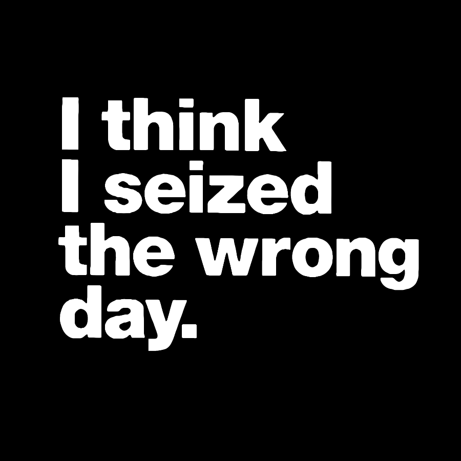 I Think I Seized The Wrong Day  T-Shirt