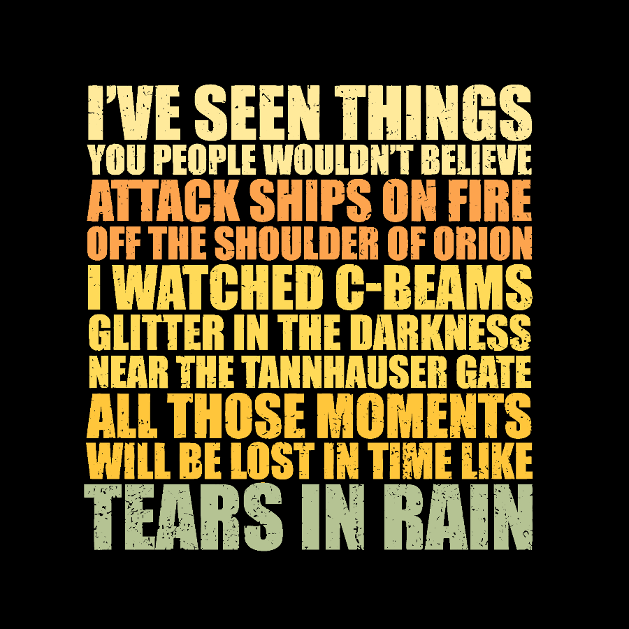 Tears In Rain  T-Shirt