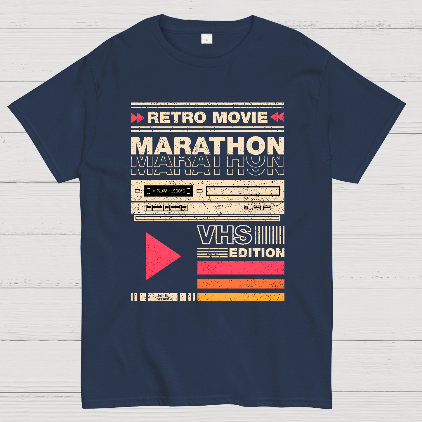 Retro Movie Marathon VHS Edition  T-Shirt