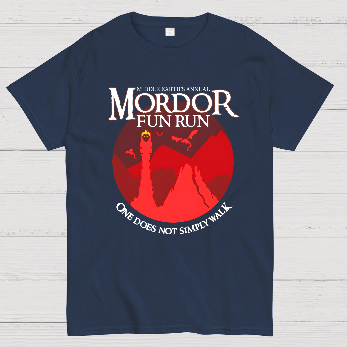 Middle Earth’S Mordor Fun Run One Does Not Simply Walk  T-Shirt