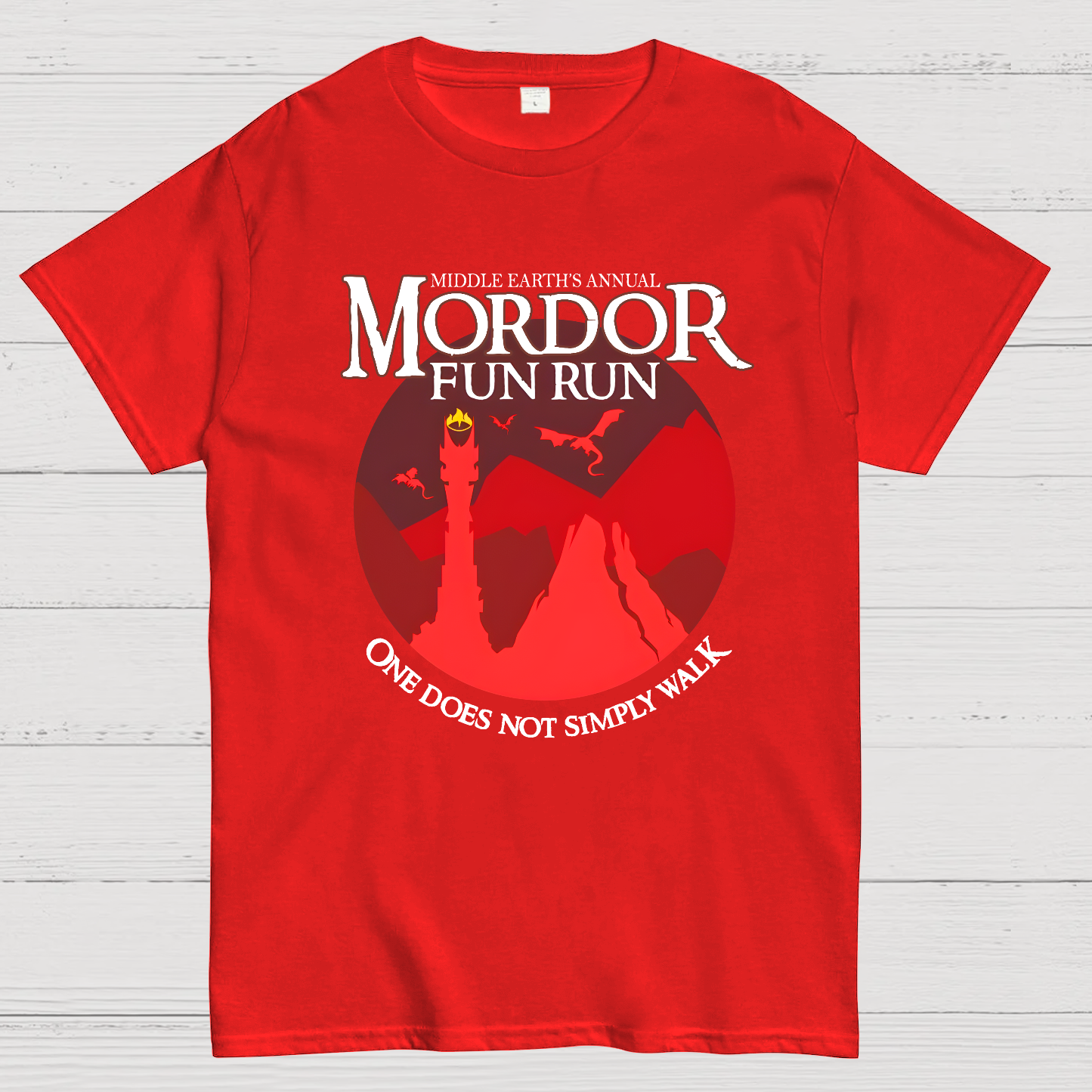 Middle Earth’S Mordor Fun Run One Does Not Simply Walk  T-Shirt