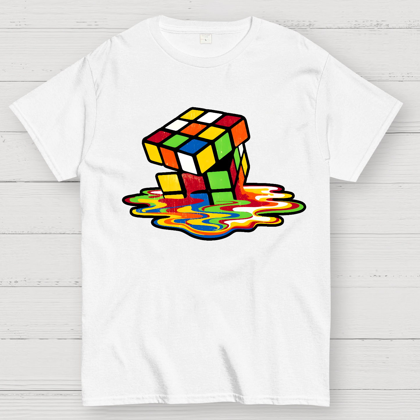 Retro Rubik's Cube Design  T-Shirt