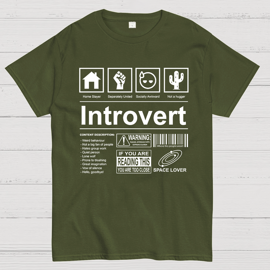 Introvert Label  T-Shirt
