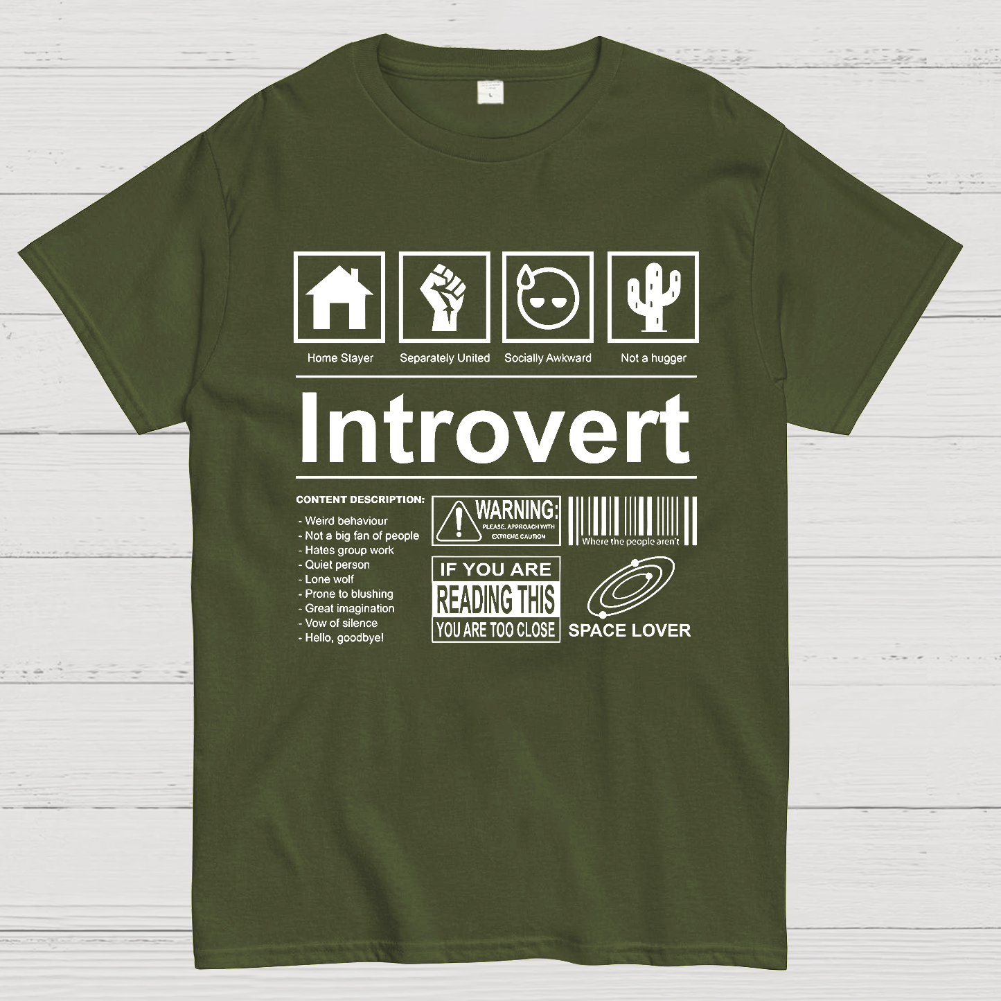 Introvert Label  T-Shirt