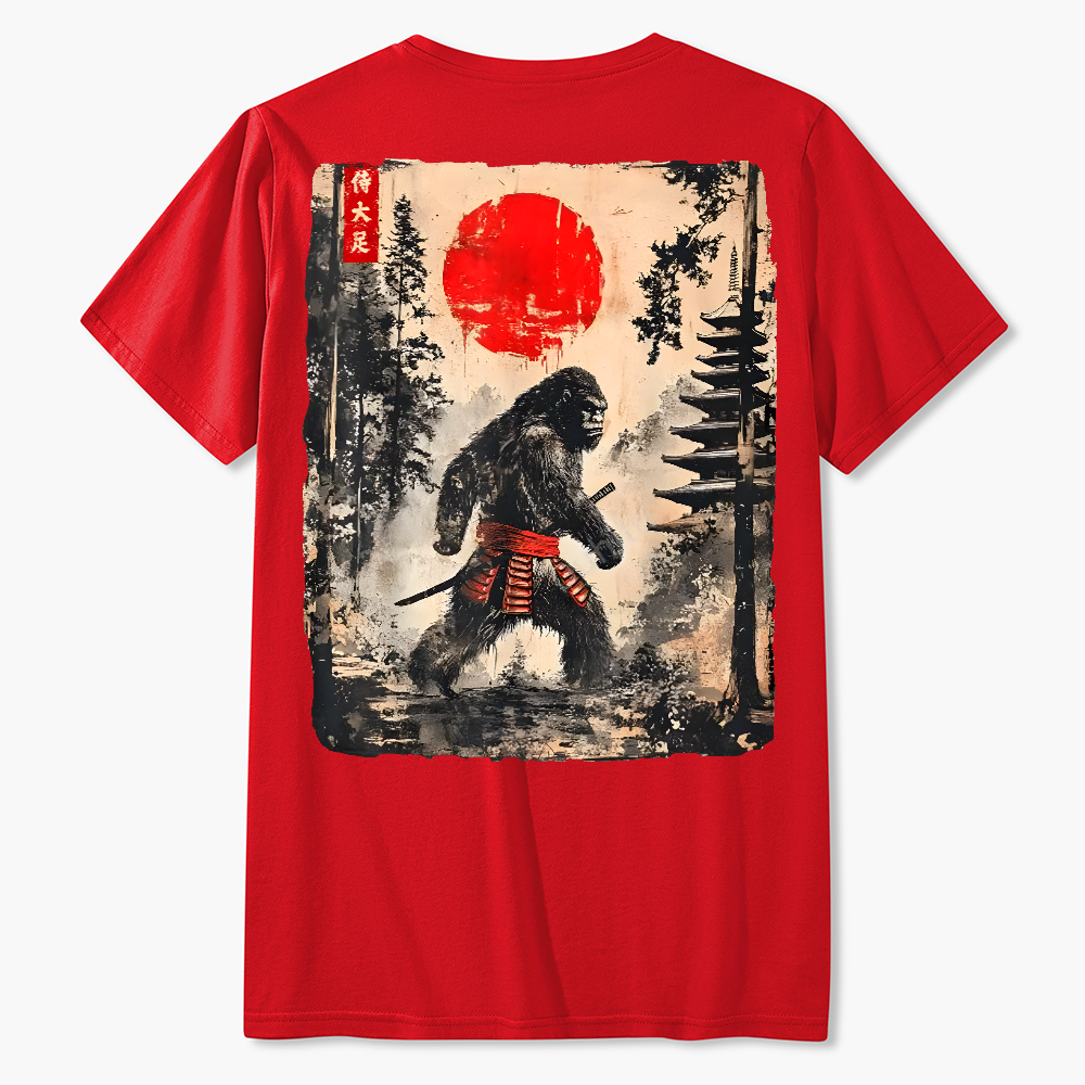 Funny Samurai Ukiyo-e Vintage Graphic  T-Shirt