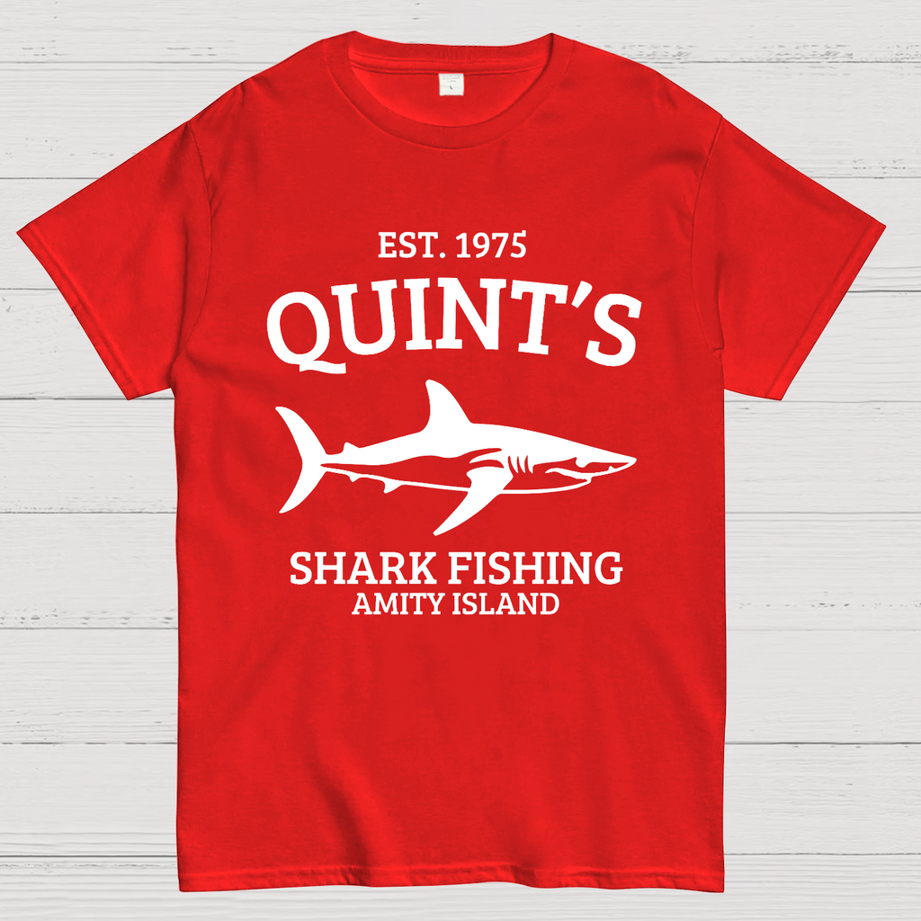 Quint's Shark Fishing Amity Island 1975 Jaws y T-Shirt
