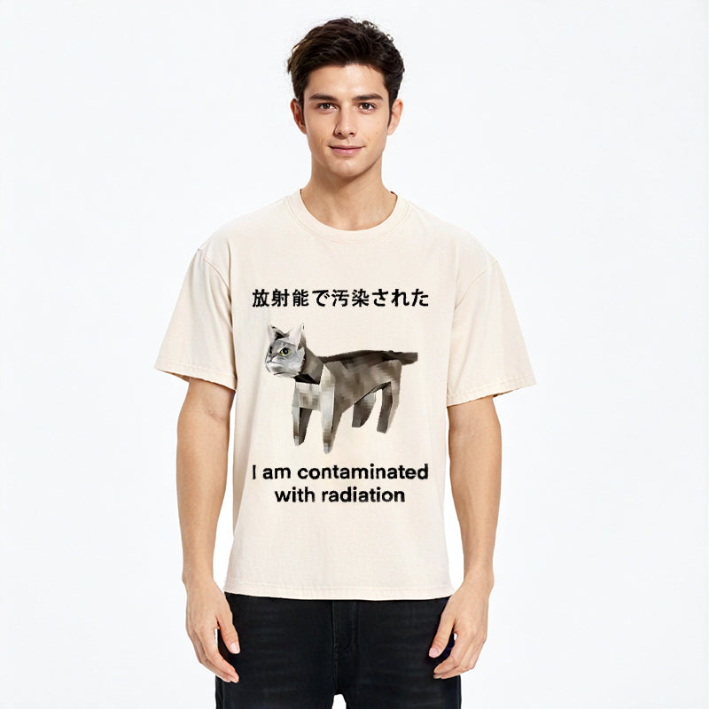 bbb Cat Contaminated By Radiation Washed T-Shirt
