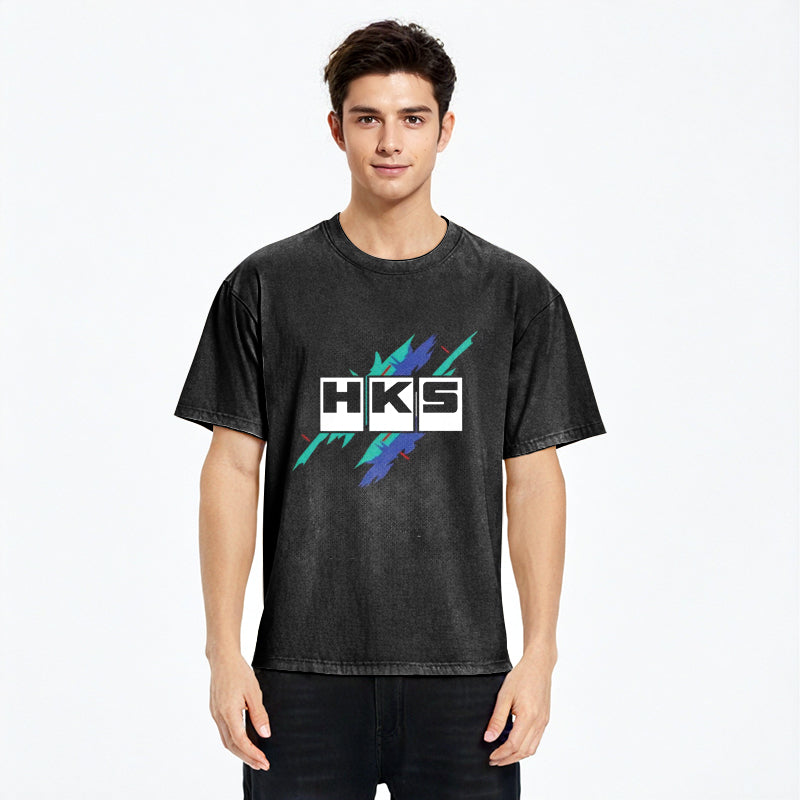 bbb HKS Drifting Drag JDM Washed T-Shirt