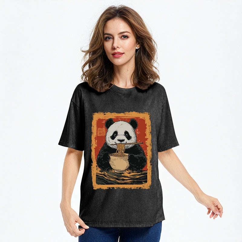 bbb Ramen Lover Panda Washed T-Shirt