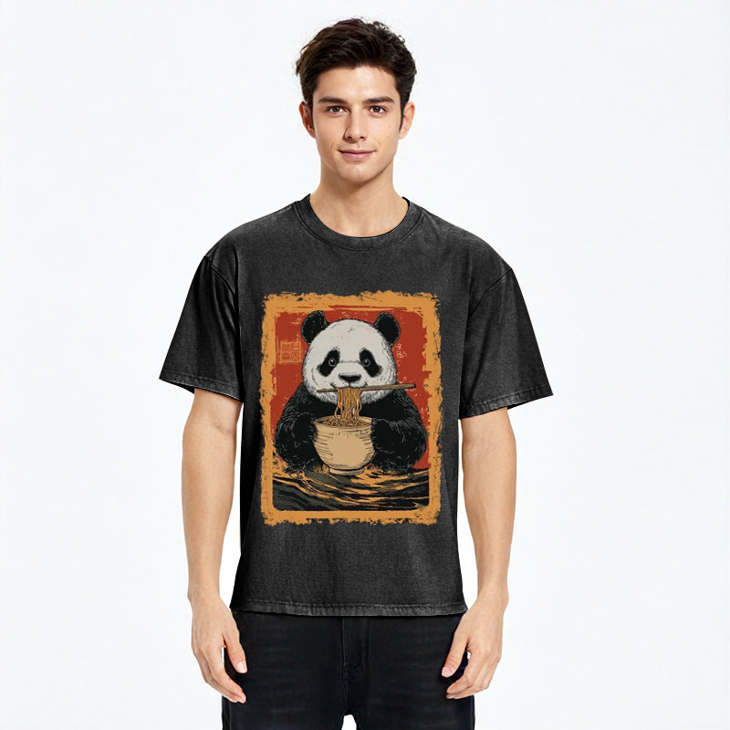 bbb Ramen Lover Panda Washed T-Shirt