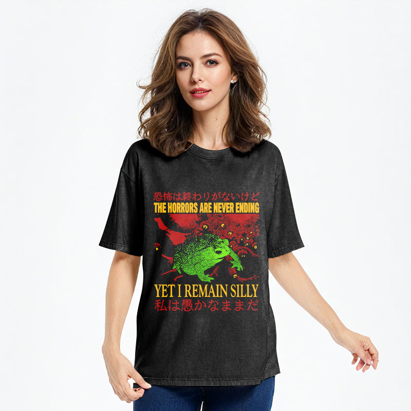 bbb The Horrors are Never Ending Washed T-Shirt