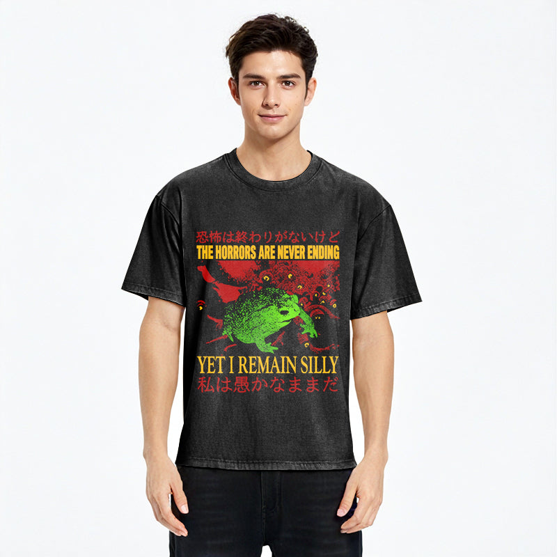 bbb The Horrors are Never Ending Washed T-Shirt