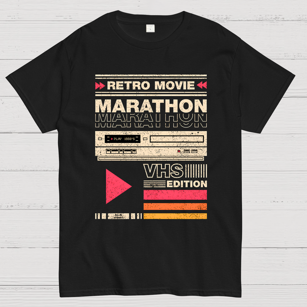 Retro Movie Marathon VHS Edition  T-Shirt