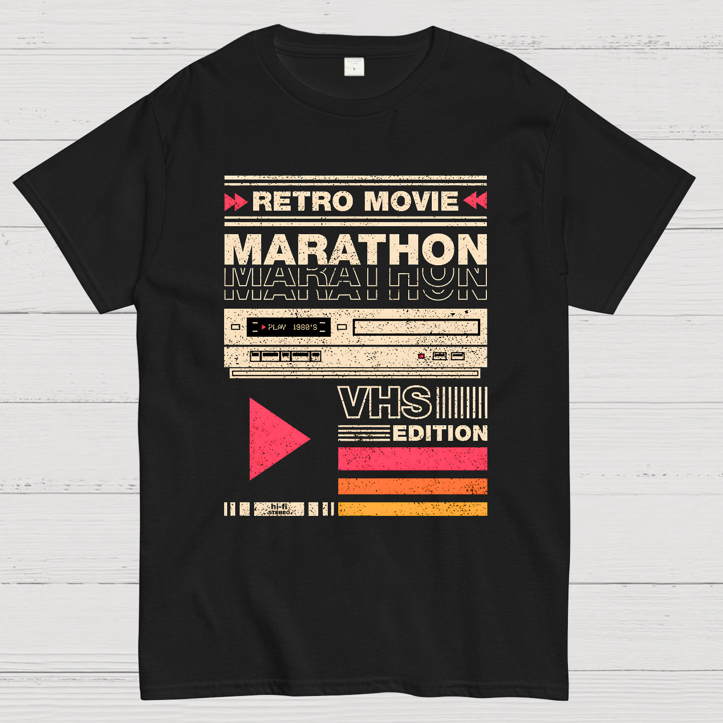 Retro Movie Marathon VHS Edition  T-Shirt