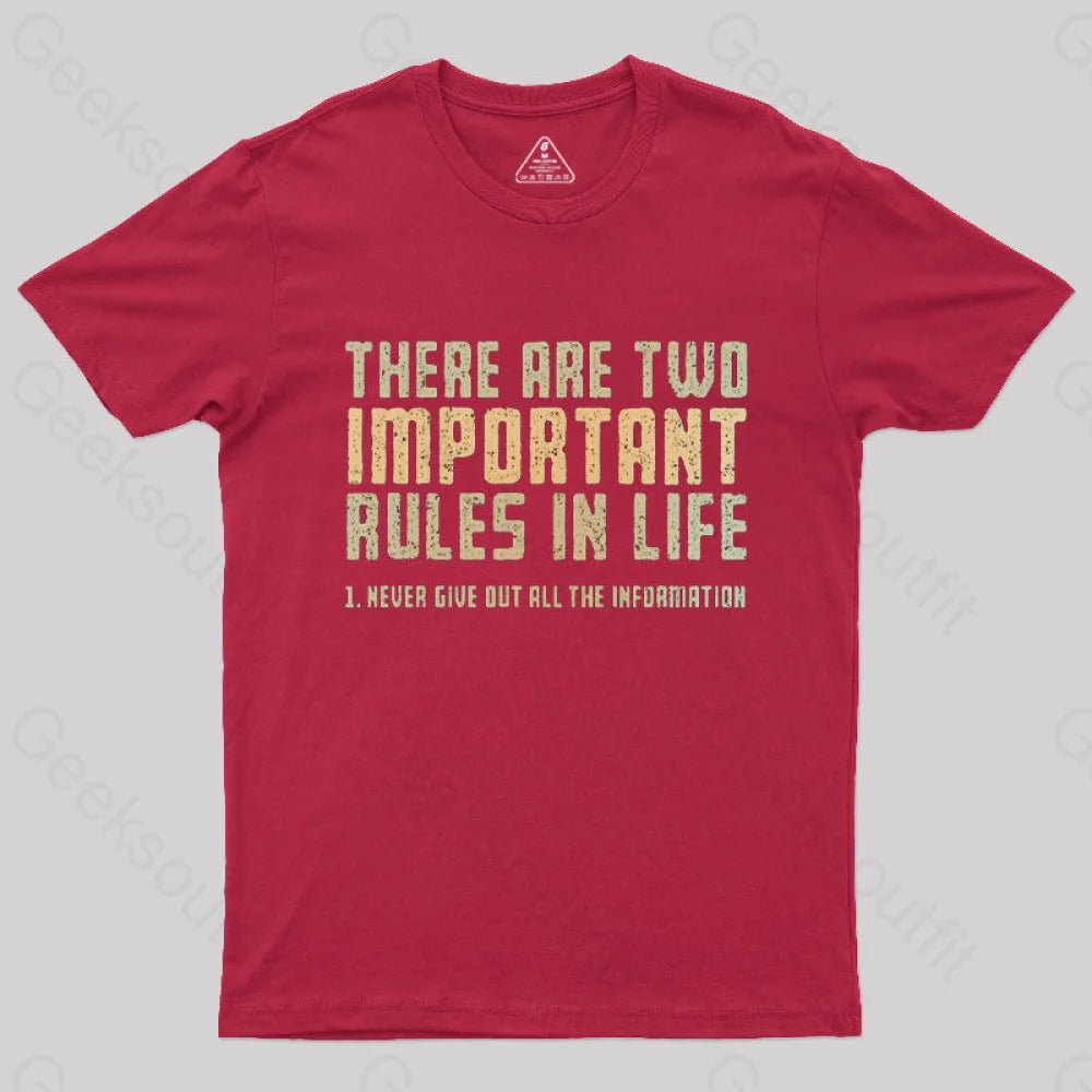 Two Important Rules  T-Shirt