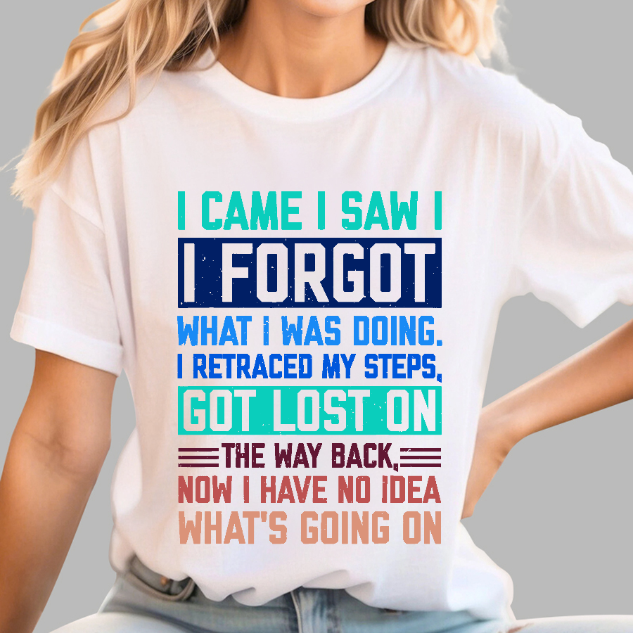 I Came I Saw I Forgot What I Was Doing Sarcastic  T-Shirt