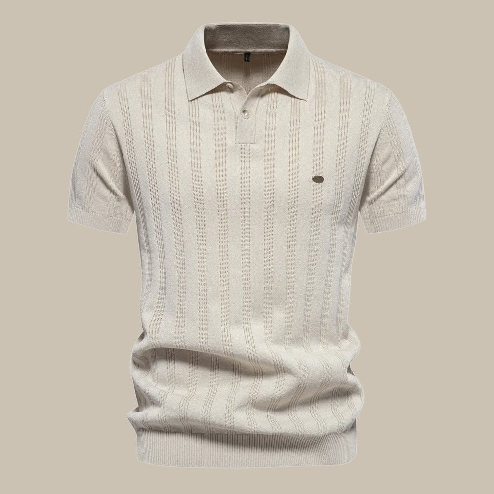 Men's Polo Shirt, Short Sleeve Merino Wool, Versatile Casual and Formal Wear, Classic Fit, Breathable Comfort