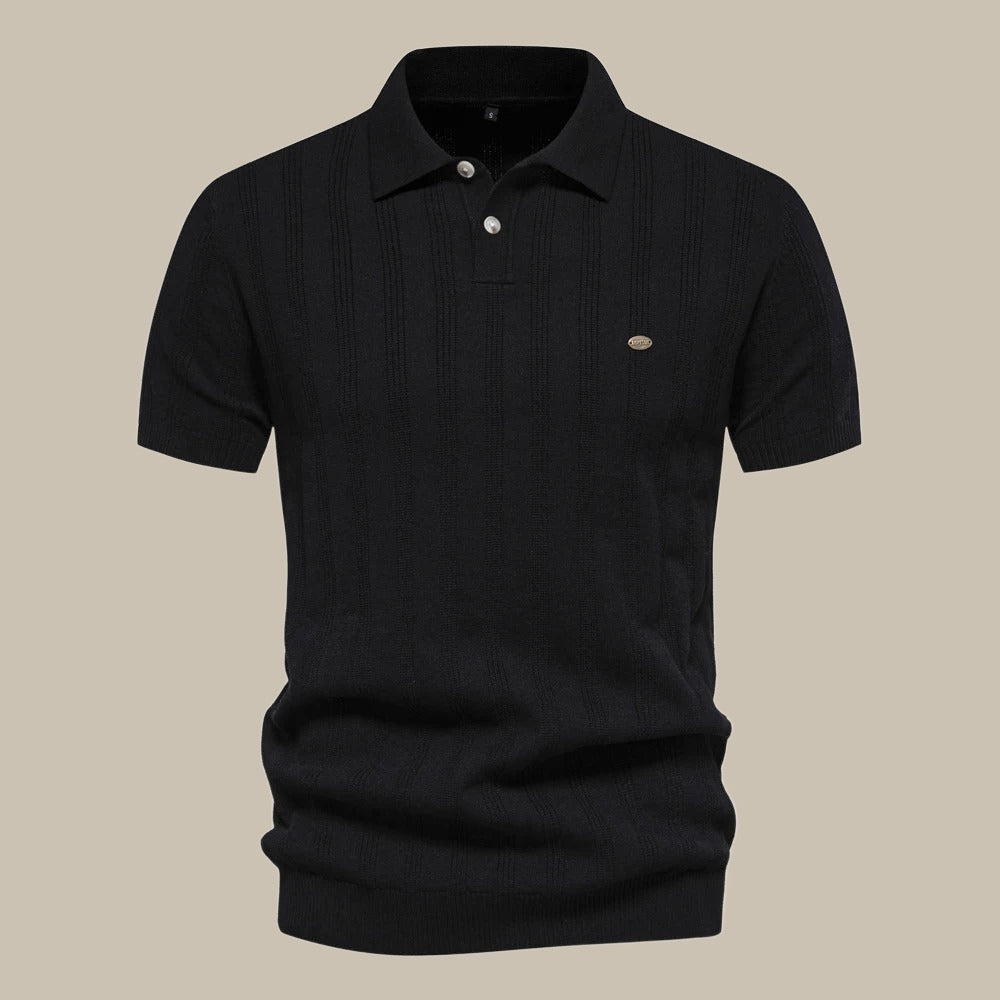 Men's Polo Shirt, Short Sleeve Merino Wool, Versatile Casual and Formal Wear, Classic Fit, Breathable Comfort
