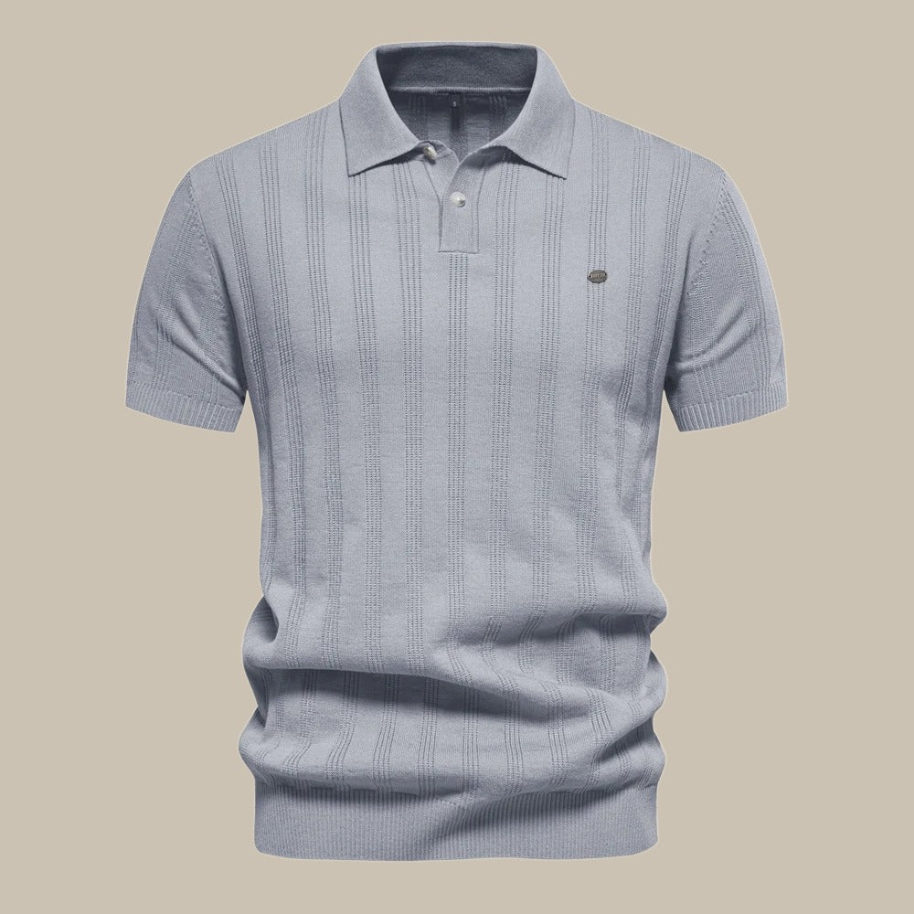 Men's Polo Shirt, Short Sleeve Merino Wool, Versatile Casual and Formal Wear, Classic Fit, Breathable Comfort