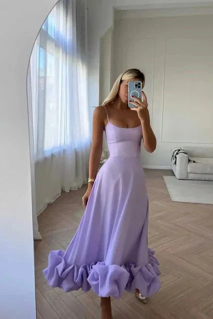 Elegant Floral Maxi Dress with Ruffles, Sleeveless A-Line Long Dress for Women, Summer Party Style