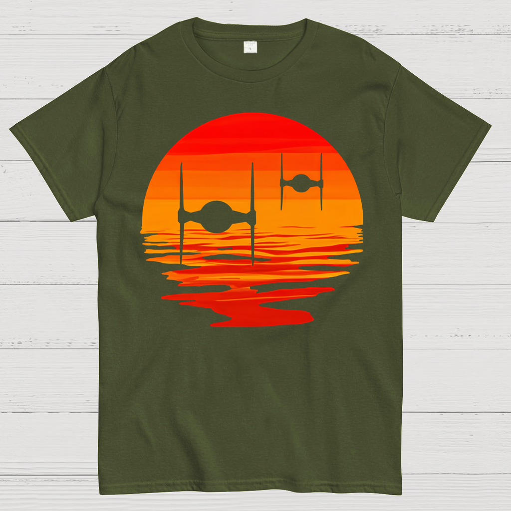 Tie Fighter Sunset  T-Shirt