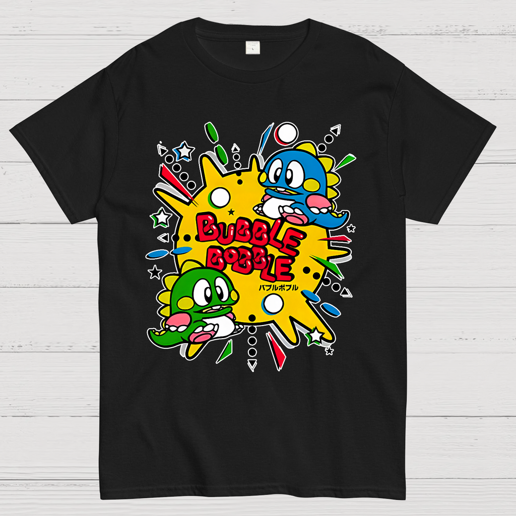 Bubble Bobble Retro Game  T-Shirt