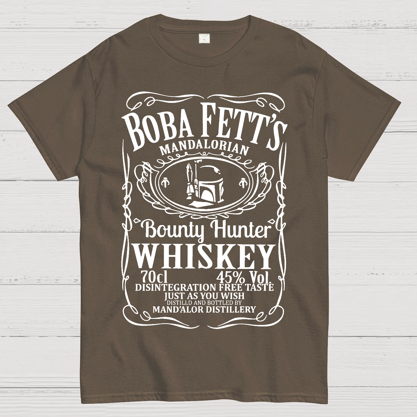 Mandalorian Bounty Hunter Whiskey  T-Shirt