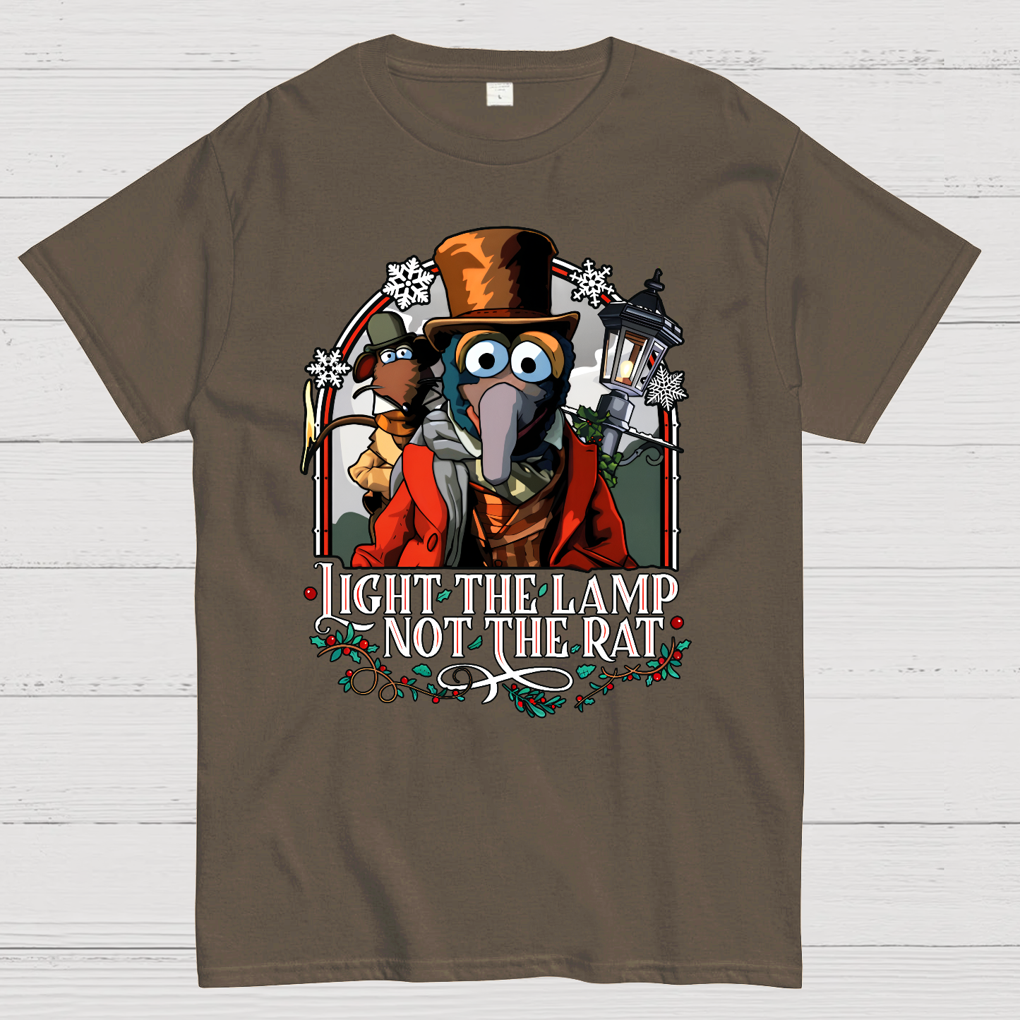 Muppet Christmas Carol - Light the Lamp Not the Rat Magnet  T-Shirt